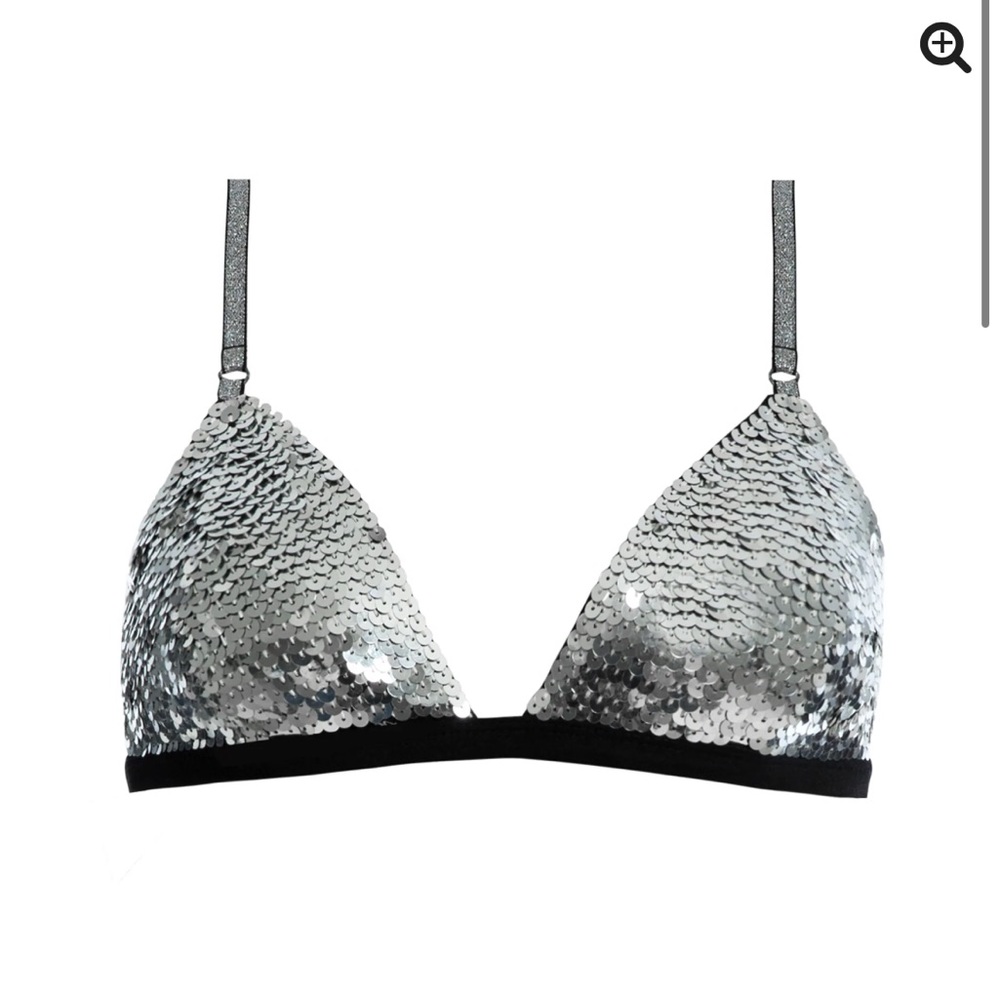 Never Been Worn Seaqueen Swim Ariel Bra- Size S in Silver Diamond